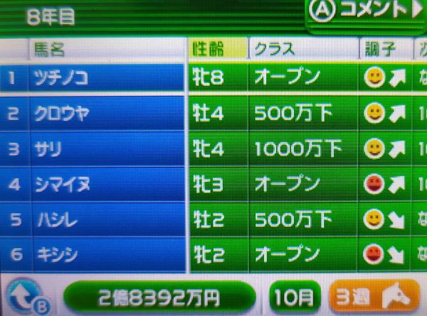 3dsのg1グランプリ 1頭目しか重賞勝てないんですけど ゲーム脳人