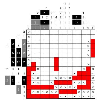 3ds ピクロスe3 のメガピクロスm30の解法 当然ネタバレ ゲーム脳人