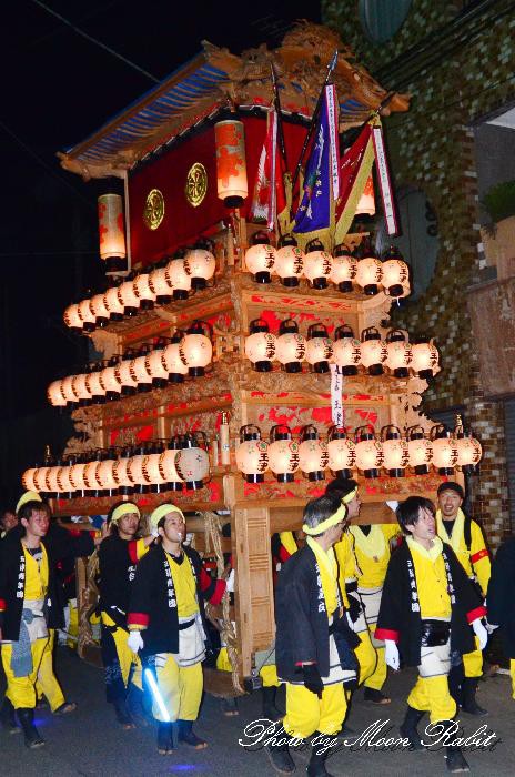 伊予銀行大町支店付近 玉津だんじり(屋台・楽車) 西条祭り2011 愛媛県