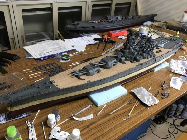 ニチモ1/200戦艦大和作成記】⑧船体塗装 : 屋根さんのつぶやき