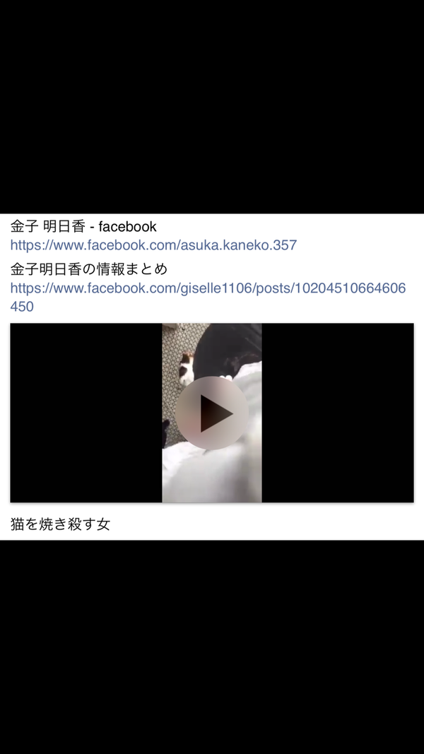 金子明日香 神戸の女が猫を窯で焼く虐待動画をfacebookに公開で炎上 警察に通報した結果 驚くべき犯行の動機が明らかに 画像あり ドラマ情報局