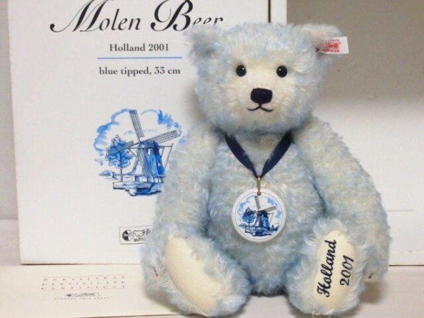 値下げしました！ Steiff テディベア 2001 限定版 シュタイフ社・2001年限定 Delft ミュージカルベア