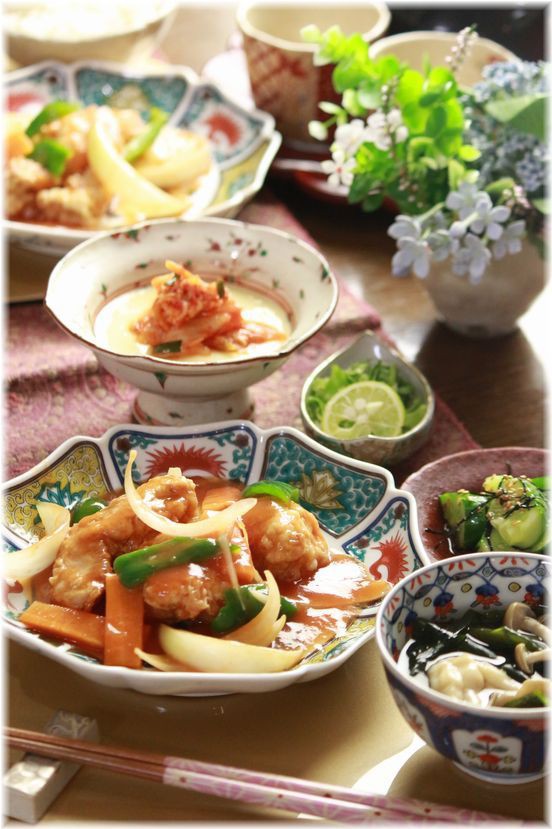 鶏天酢豚 と 献立 よめ膳 Yomeカフェ Powered By ライブドアブログ