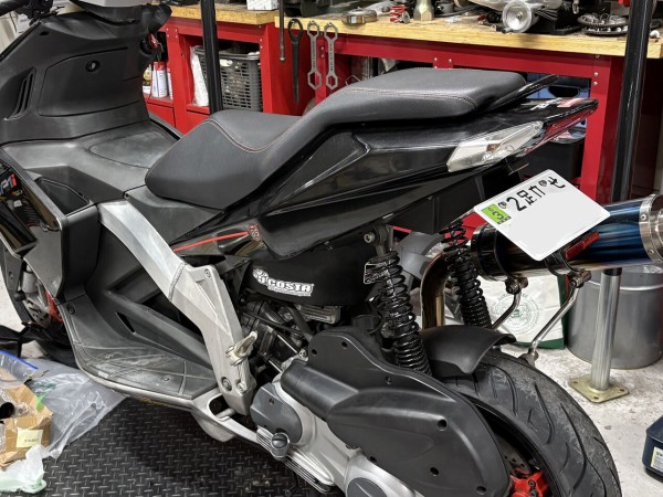 ジレラ ランナーFX125 燃料漏れ修理＆デルビGP1 250 フェンダーレス化