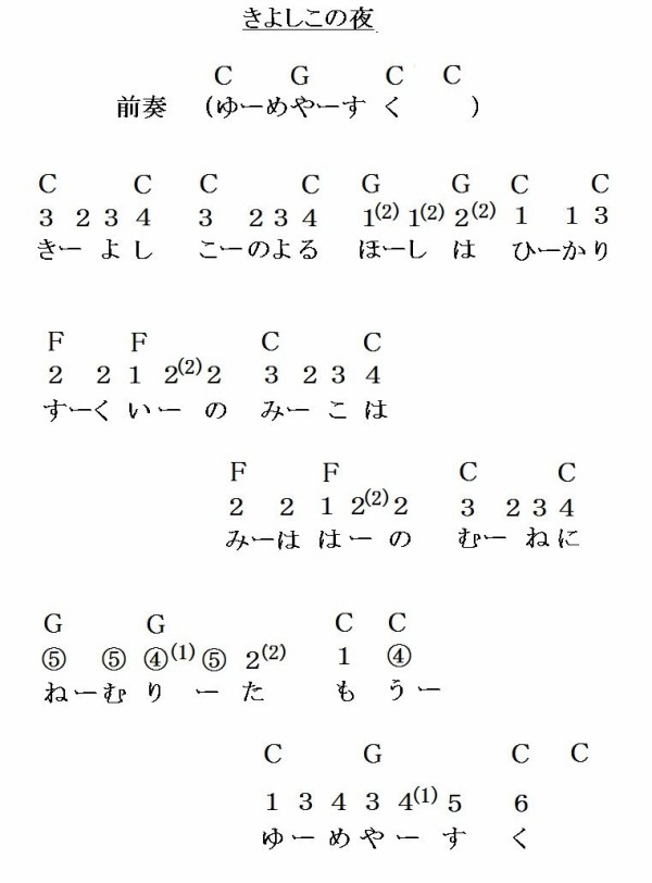 まだ間に合う きよしこの夜 コード譜と簡単ソロギターアレンジ 弾く脳トレ よなおしギター