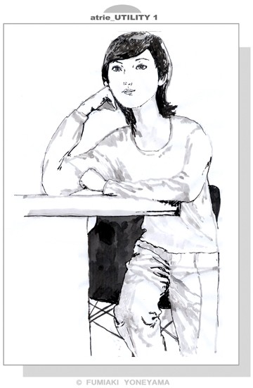 女のイラスト カフェで頬杖つく女 イラストレイジ By イラストレーター ヨネヤマフミアキ