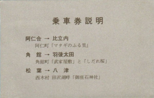 秋田内陸縦貫鉄道 暫定開業記念日 1986.11.1 : 波浪規定の部屋