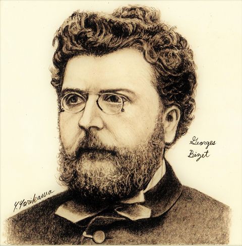 Georges Bizet ジョルジュ ビゼー ネット絵師 独言の鉛筆画