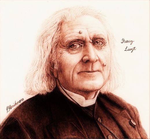 Franz Liszt フランツ・リスト（Liszt Ferencリスト・フェレンツ） : ネット絵師・独言の鉛筆画