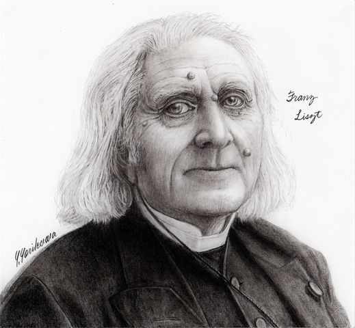 Franz Liszt フランツ・リスト（Liszt Ferencリスト・フェレンツ） : ネット絵師・独言の鉛筆画