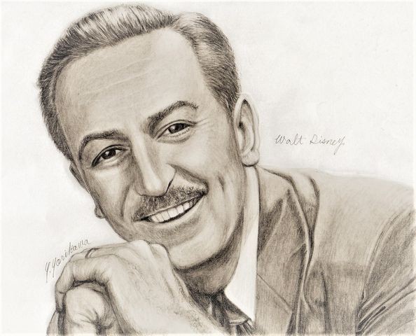 Walt Disney ウォルト ディズニー ネット絵師 独言の鉛筆画