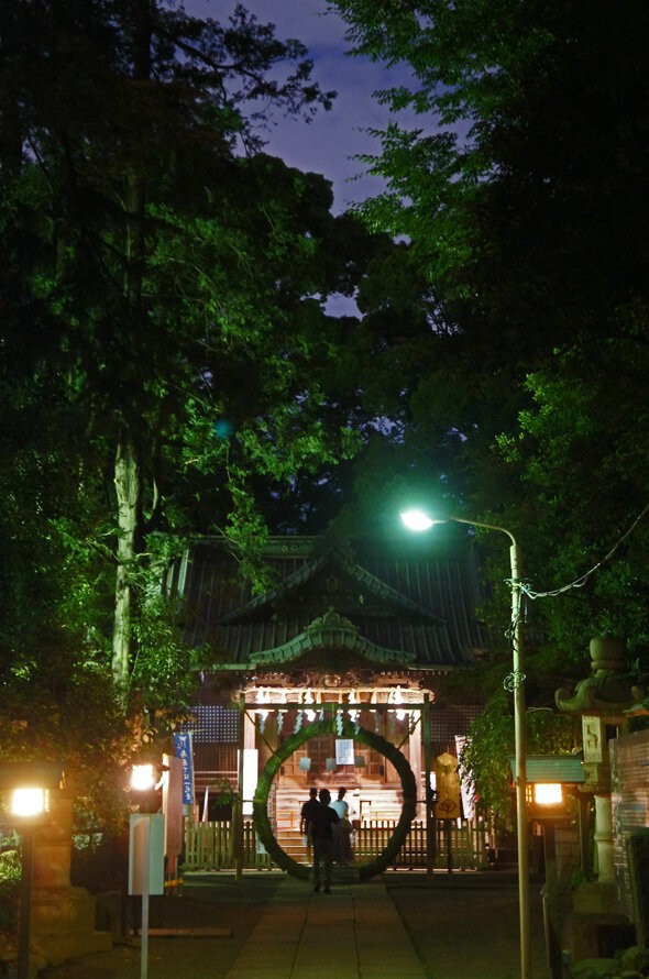 夜散歩のススメ2607 参道先の茅の輪 夜散歩のススメ 夜散歩のススメ2607 参道先の茅の輪 夜散歩のススメ