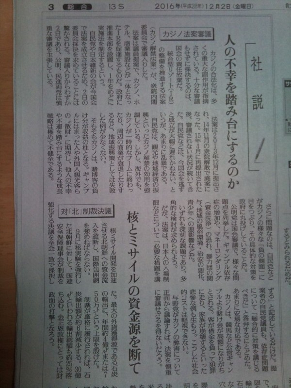 カジノ法案審議に対する批判 の謎 葦の気づきノート