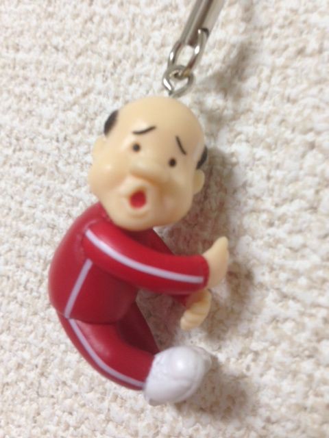 ハゲおじさんのフィギュア キーホルダー マスコット ハゲでもやるときはやりますよ！！幸運の小さいおじさんストラップ3