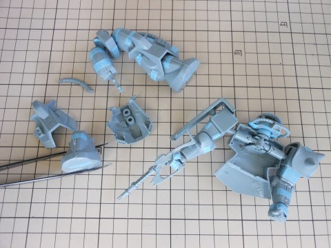 1/144旧キット MSVザク仮組み : yosshiro-labo