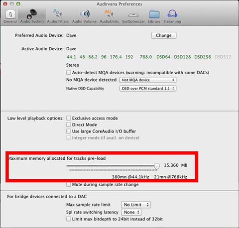 Mac Miniでpcオーディオ ファイルサイズと音質 Audirvana編 秋丘優人のblog