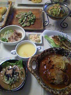 ハヤシで煮込みハンバーグ献立 幸せウチごはん