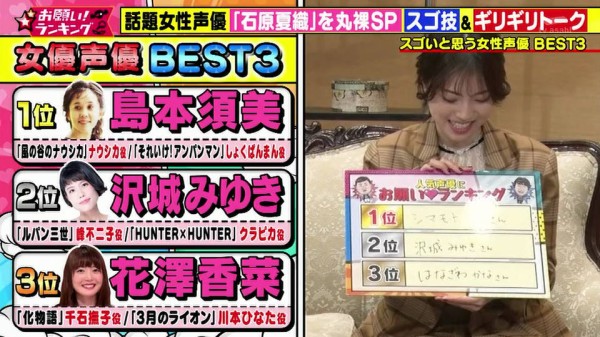 石原夏織さんの彼氏に求める年収が800万円と判明した お願いランキング キャプ画像と感想 Twitterアニメ実況民のブログ
