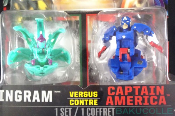 キャプテンアメリカ CAPTAIN AMERICA 火属性 BAKUGAN VS MARVEL : 爆丸