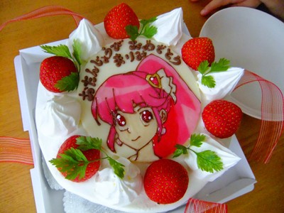 祝まりちゃん３歳 プリキュア キュアラブリーのケーキ Haconiwa