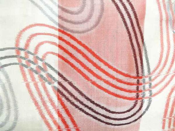 22 紅白太縞と波線模様組合わせの銘仙羽織 : 気軽に楽しく美しく・銘仙 ...