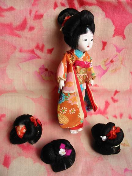 かつら着せかえ ミニ市松人形 : ゆめゆめ人形館