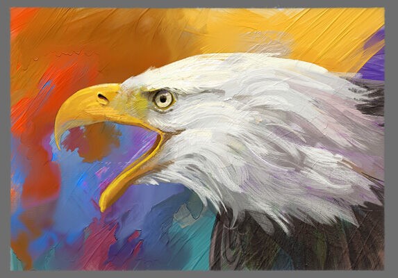 リアリズム 油彩 鷲 絵画 Rebelle4の油彩を試し描き♪ : 夢ブログ