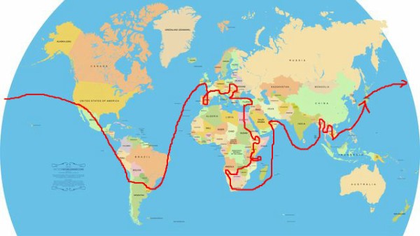 無事帰国 周った国ルート バックパッカーのつまらぬお土産集 ゆらりゆり旅 夢の世界一周記