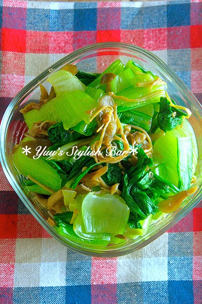 日持ち2〜3日♡お野菜不足解消♡『青梗菜のピリ辛♡なめたけ和え