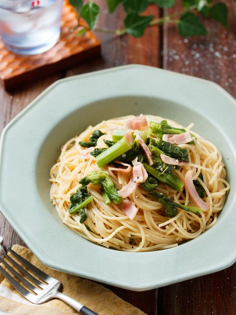菜の花とベーコンのうましょうゆパスタ 簡単 節約 時短 ワンパン フライパンひとつ 別茹で不要 キャベツでも ランチ 春休み 主食 作り置き スピードおかず De おうちバル Yuu S Stylish Bar Powered By ライブドアブログ