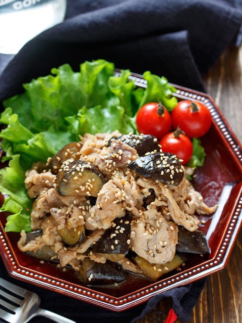 豚こまとなすの甘辛生姜焼き【#作り置き #お弁当 #ヘルシー #主菜