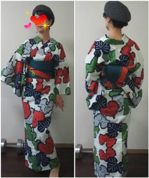 注染浴衣にサンダルで パトレイバー展 へ 四十代で楽しむ普段着物