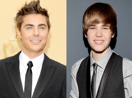 Justin Bieber Vs Zac Efron It S A Hair Off Zac Love
