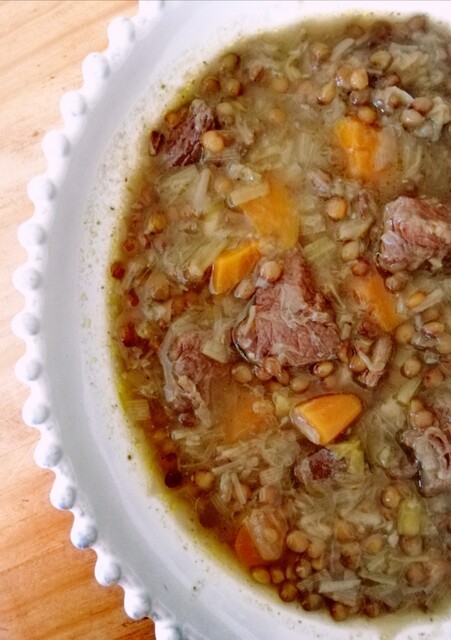 牛肉とレンズ豆の煮込み イルンに居るんデス