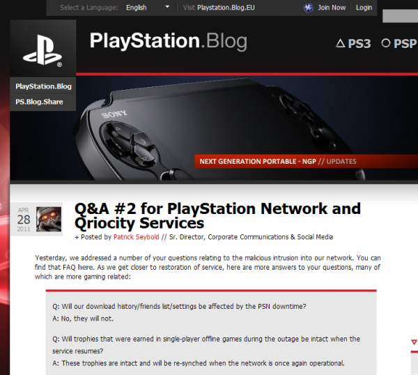 Psn障害 Sony サービスは復旧に近付いている と発表 Game News Blog