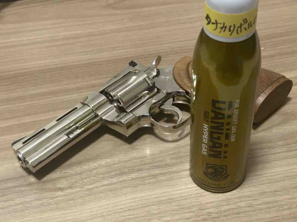 タナカワークス コルトパイソン4インチ ニッケルフィニッシュ