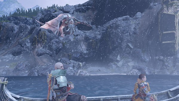 PS4GOW攻略 サイドクエスト「死の積荷」紹介 忘れられし洞窟 湖