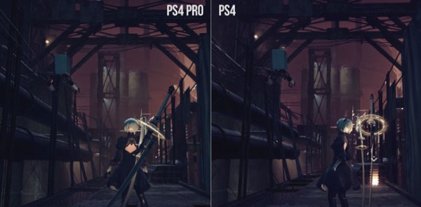 PS4PRO比較】体験版ニーアオートマタのPS4とPS4PROグラフィック