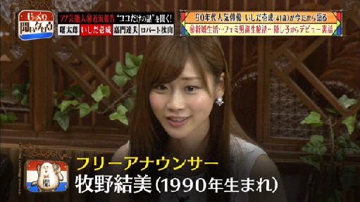 牧野結美アナがフライデーベッド写真の現在をじっくり聞いタロウで心境 