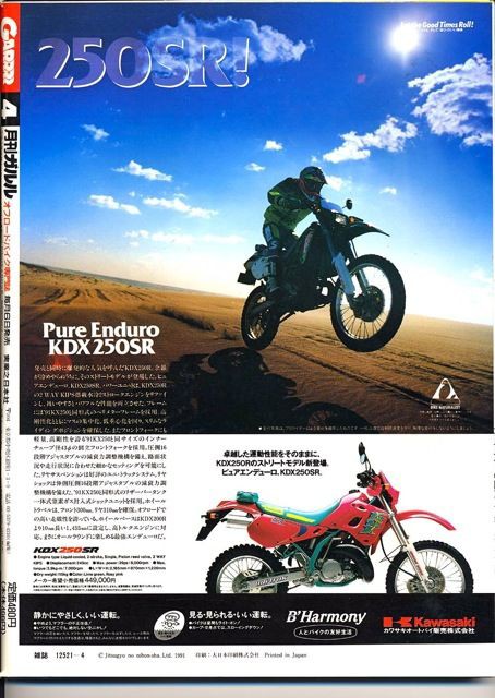 KDX250SR : 柴犬と1400GTR