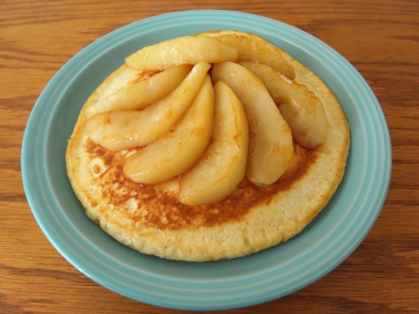 ラ フランスのココナッツオイルコンポートとパンケーキ なんのハワイ日常日記