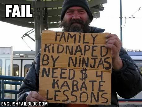 アメリカの物乞い 忍者に家族を誘拐されたからお金ください 海外の反応 海外反応 i love japan