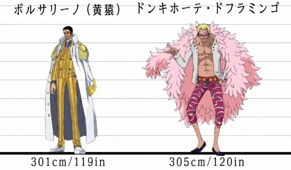 ワンピースのキャラクターの身長がヤバイと海外で話題にｗ 海外の反応 海外反応 I Love Japan